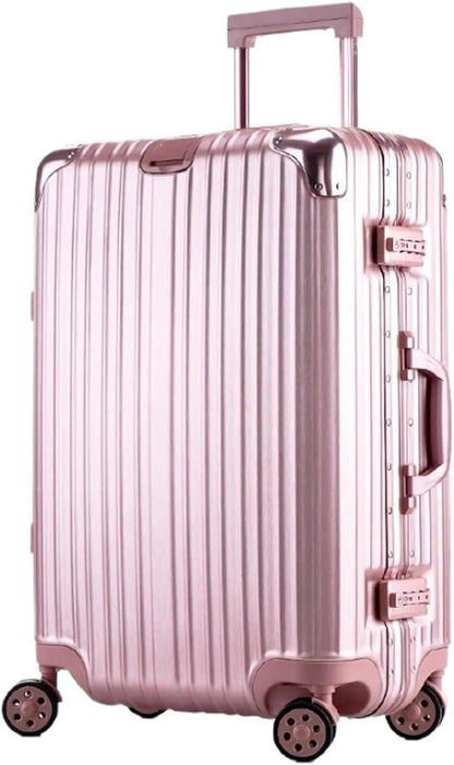 Luggage Suitcases with Wheels Large Capacity Hard Edge Luggage Security Combination Lock Trolley Suitcase (Color : B, Size : 22in)