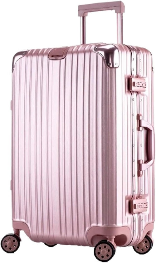Luggage Suitcases with Wheels Large Capacity Hard Edge Luggage Security Combination Lock Trolley Suitcase (Color : B, Size : 22in)