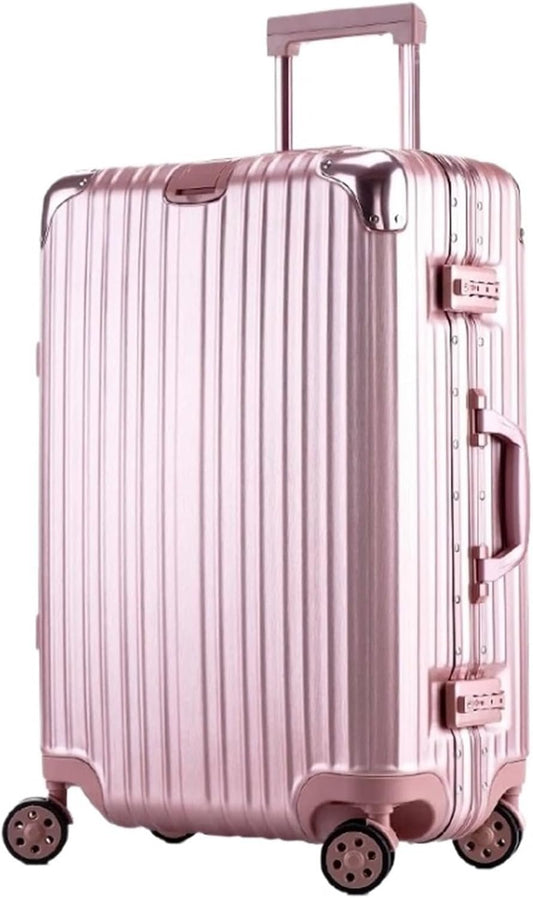 Luggage Suitcases with Wheels Large Capacity Hard Edge Luggage Security Combination Lock Trolley Suitcase (Color : B, Size : 22in)