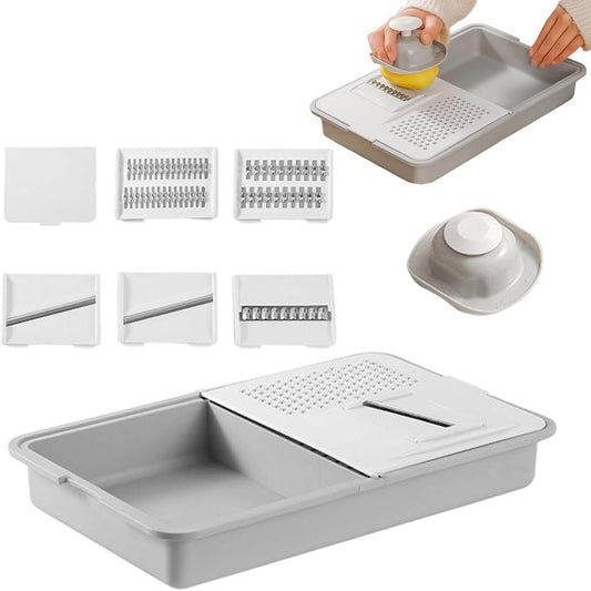 Vegetable Grater - Cheese Shredder - Multifunctional Peeler Tool, Food Cutter for Potato Carrot Salad Cooking Meal Prep Outdoor Camping Kitchen