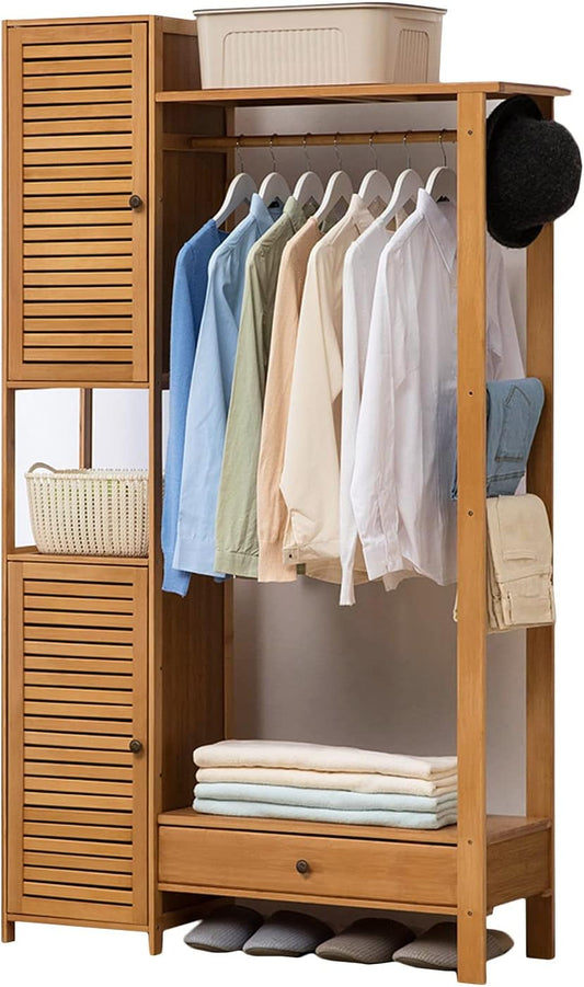 Generico Appendiabiti autoportante Elegante - Armadio Moderno in Legno per Vestiti, Scarpe, Cappelli e ombrelli - Mobile salvaspazio per Ingresso e Ufficio per Camera da Letto e corridoio