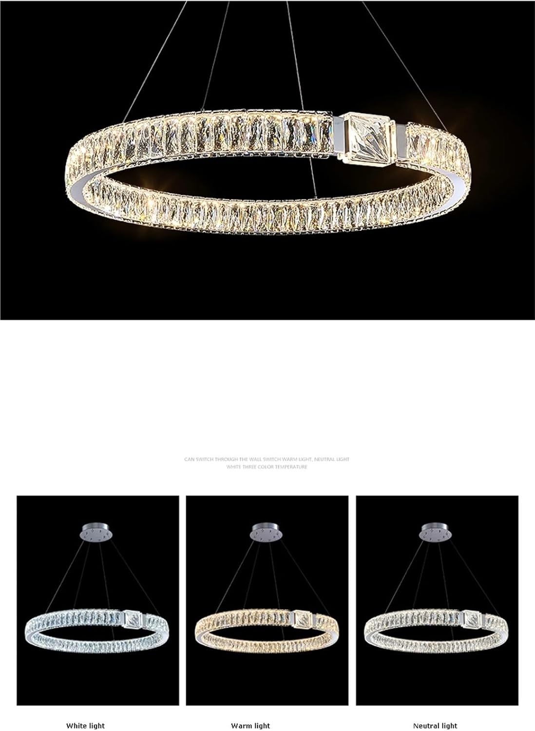 LED Chrome Magic Ring Lustre Chandelier Lighting Trend Hanging Lamps Suspension Luminaire Lampen For Living Room