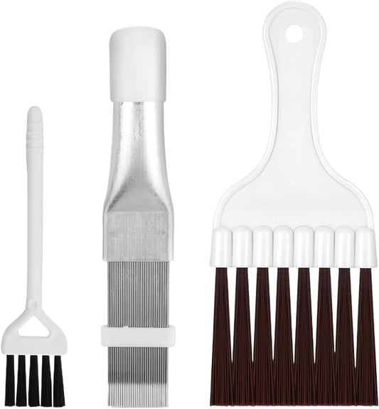 Cleaning Brush Set, Stainless Steel Coil Cleaner for Car, RV, Refrigerator, Duct, Vent, and Appliance Maintenance, Essential for Coil Repair and Efficiency
