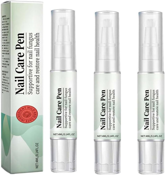 Nail Care Pen - Nail Polish for Nails and Well-Groomed Nails with Tea Tree Oil, Vitamin E, Aloe Vera (3 Pack)
