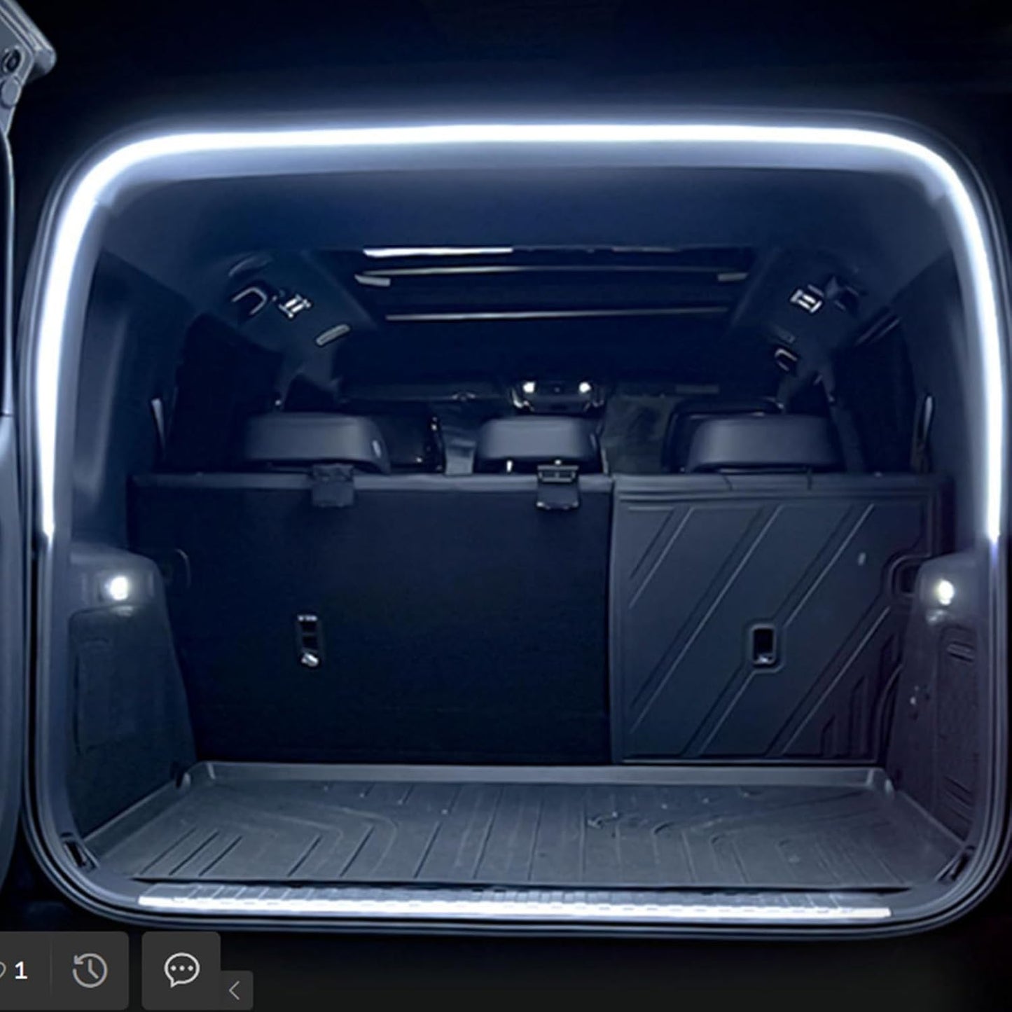Car Trunk Light Strip, Ambient Vehicle Lighting, 6,5in Flexible Cuttable LED Design, Easy Installation with Strong Adhesive, Rear Trunks Decoration for Men and Women