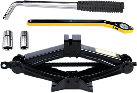 Scissor Jack for 4,400 lbs Auto Car Tire Jack Tool Kit for SUV and Auto Universal Car Emergency Kit with Lug Wrench