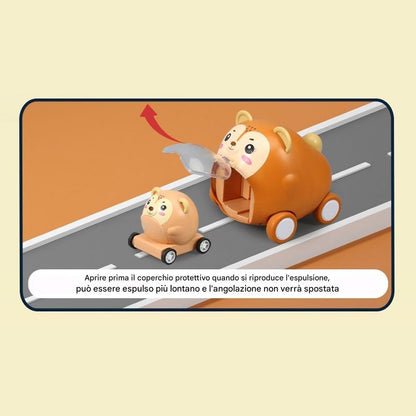 Generico Friction Powered Toys, Baby Animal Racing Car, 5.71 Inches Adorable Animal, Press and Go Toddler Vehicle for Sensory Play, Party Activities, 1-2 Years Old, Birthday Gift