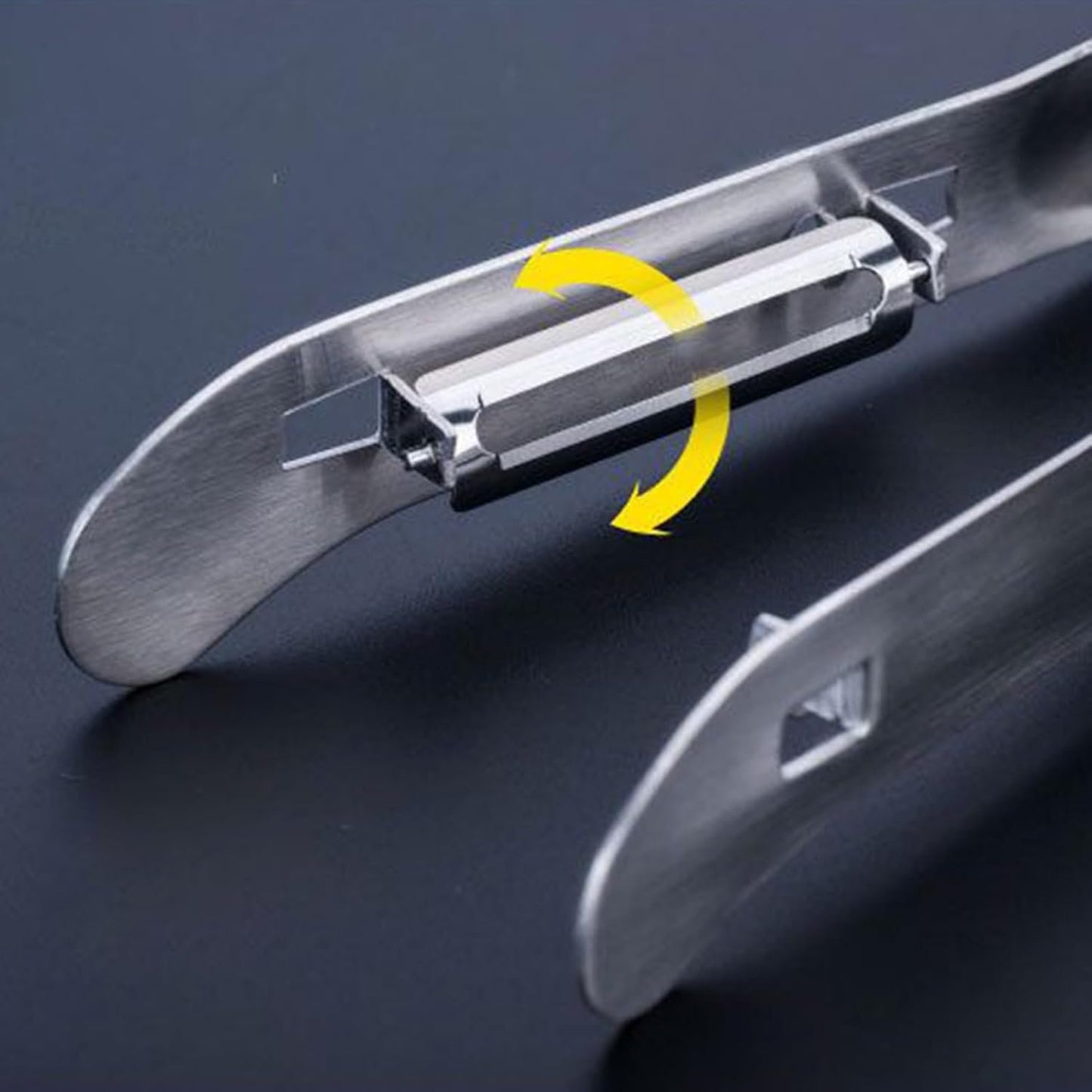 Vegetable Peeler, Double-Sided Stainless Steel Cucumber Peeler, Kitchen Gadgets Tools for Salad Making Juicing Restaurant Outdoor Market Food Prep