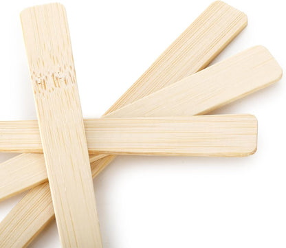 Hedume Set of 300 Natural Bamboo Utensils (100 Forks, 100 Spoons, 100 Knives) Disposable Bamboo Cutlery, Biodegradable and Compostable Bamboo Flatware for Wedding, Camping, Picnic, Party