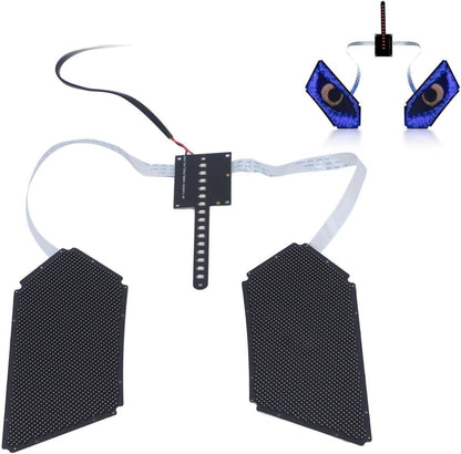 LED Backpack Eye Display Bluetooth Programmable LED Eyes Screen 60x96 Resolution DC12V Power Supply for Backpacks Shirts Vests Cars Motorcycles