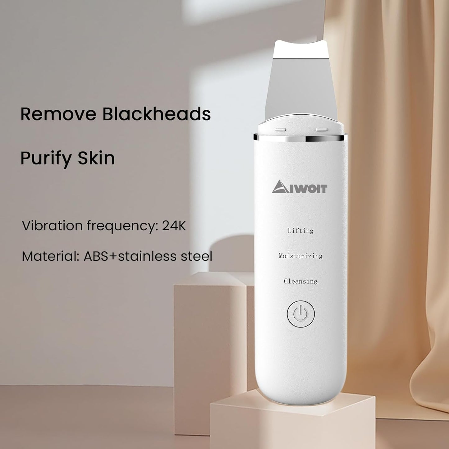 AIWOIT Scrubber for Skin Care Blackhead Remover Face Spatula Black Head Removal Pore Cleaner Tools for Facial Deep Cleansing