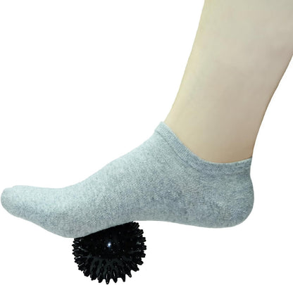 Hard Spiky Massage Ball Pack of 2. Plantar Fasciitis Relief Ball, Foot Massage Ball. Trigger Point Massager Therapy Balls for Muscle Recovery Myofascial Release Pain Relief