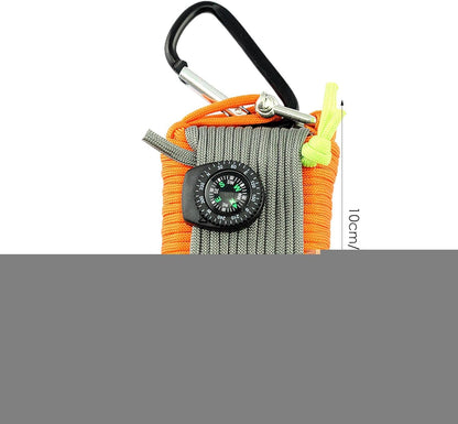 Camp Survival Kit | Survival Gear Equipment Tools - Hunting Fishing includes Saw, Paracord, Pin, Return Pin, Hiking Buckle Etc Shwing