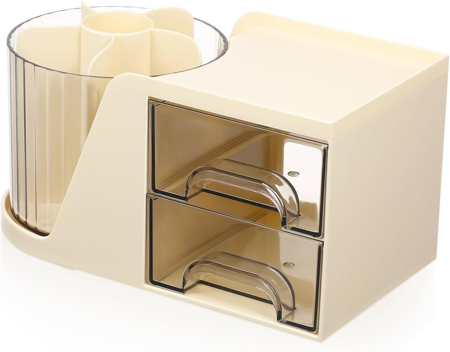 HOODANCOS Modern Desk Organizer with Divided Compartments Space Saving Pen Holder and Makeup Brush Storage Box for Efficient Office Organization Sleek Design for Stylish Workspaces
