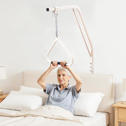 VEVOR Mobility Bed Trapezoid Bar with Clamps and Metal Chain, Assistance Bar for Elderly and Disabled - Ideal for Home Care, Hospitals, Nursing Homes