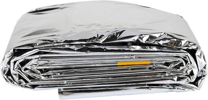 Kudoo Emergency Sleeping Bag, Silver, PET, Emergency Blanket, Ultra-thin Insulation, Small (80.71" x 37.4"), Camping, Hiking, Emergency Use