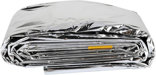 Kudoo Emergency Sleeping Bag, Silver, PET, Emergency Blanket, Ultra-thin Insulation, Small (80.71" x 37.4"), Camping, Hiking, Emergency Use