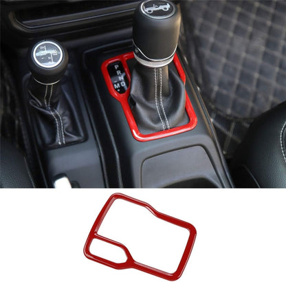 ZTYCKJ 2-Pack Gear Box Cup Holder Trim Ring Compatible with Jeep Wrangler JL JLU Gladiator JT 2018 2019 2020 2021 2022 2023 2024 2025 Red Interior Accessories