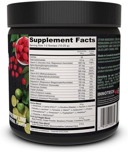 Innotech Nutrition Fasting Days Intermittent Fasting Drink Mix - Raspberry Lime - 360 g
