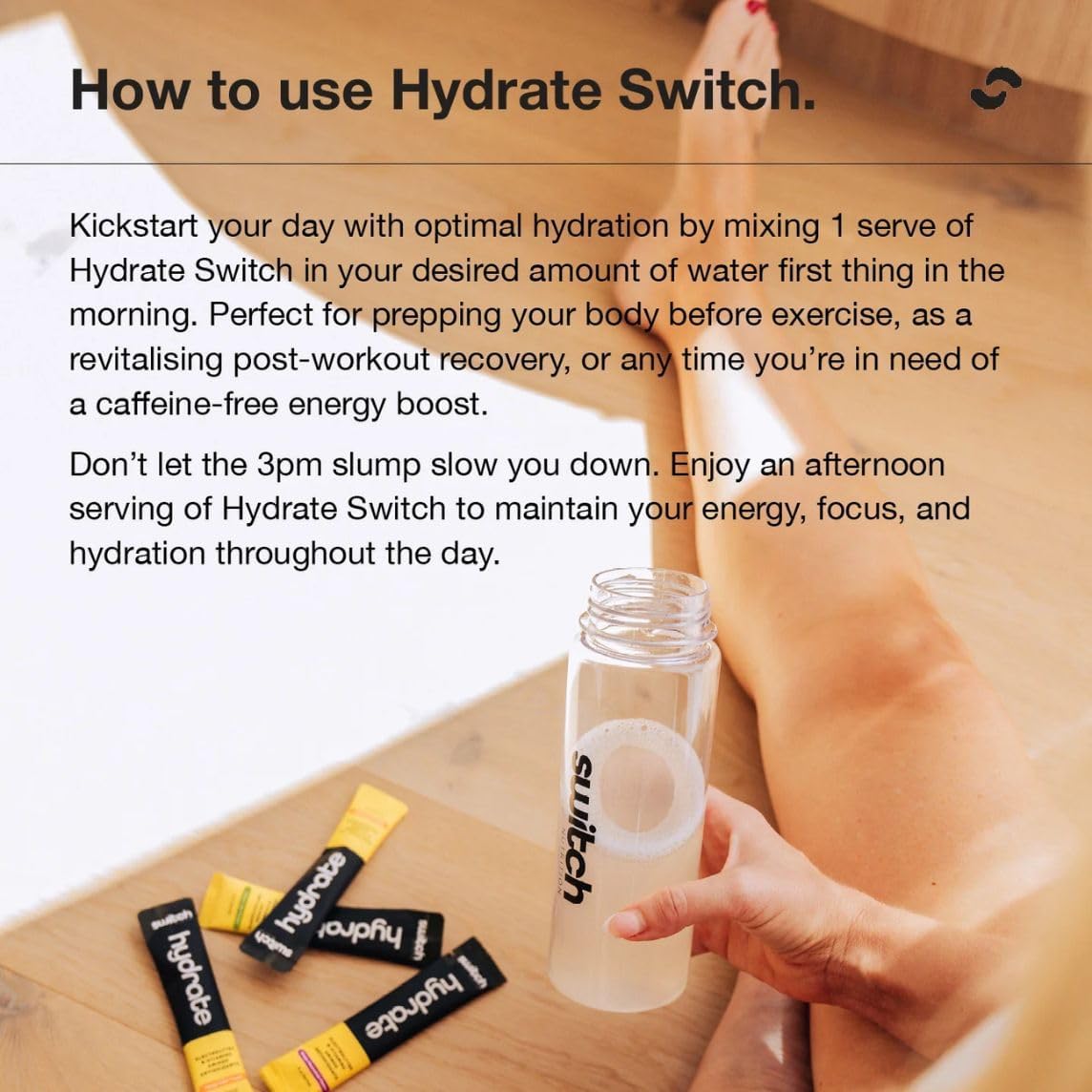 Switch Nutrition Hydrate 20 Sachets Kiwi Watermelon