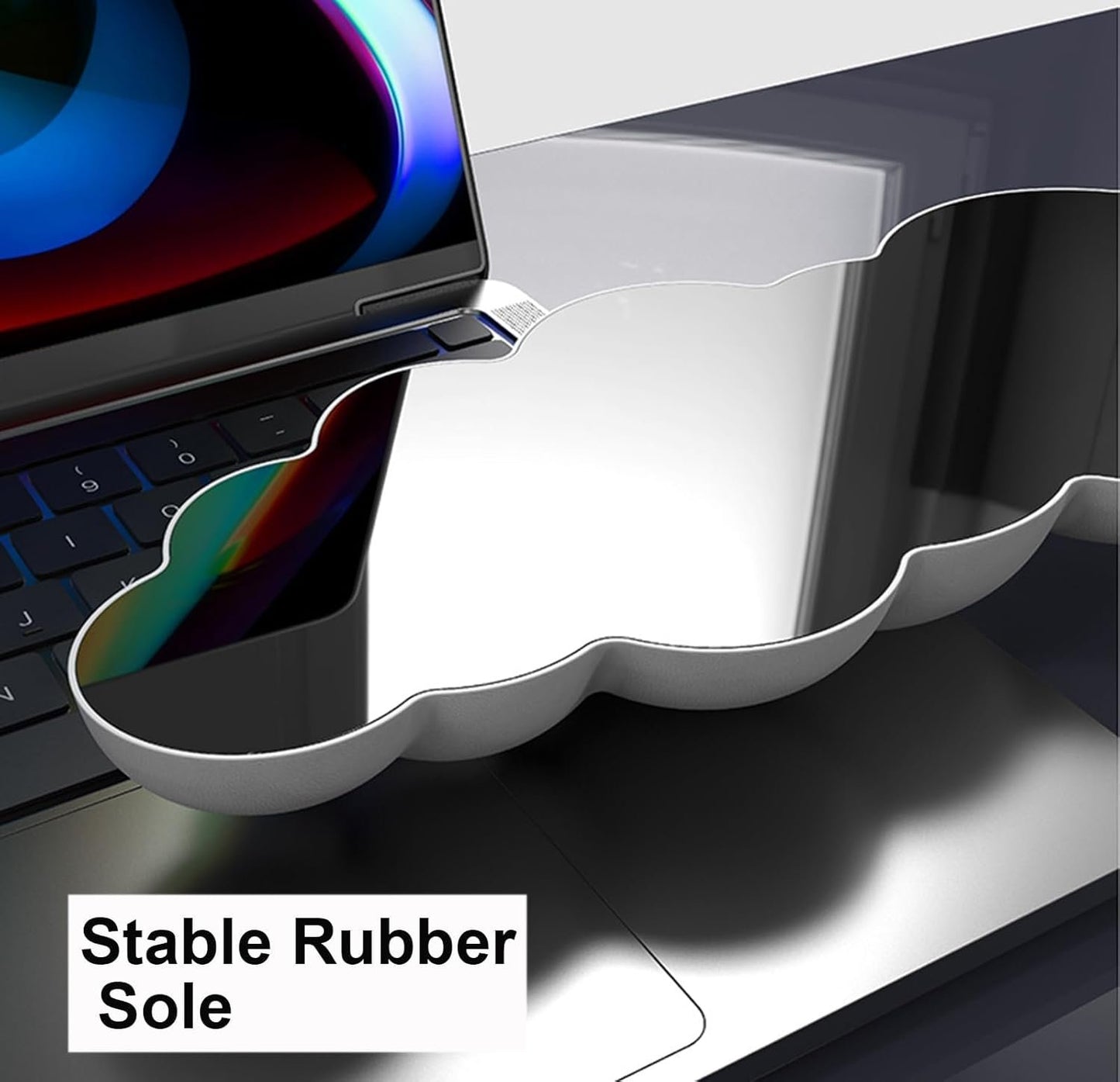 17'' Cloud Keyboard Wrist Rest, 3 Pcs Mouse Pad Wrist Support Keyboard Set with Ergonomic Memory Foam, Coaster Anti-Slip Base, Computer Palm for Home Office Laptop, Typing Pain Relief (Gradient Pink)