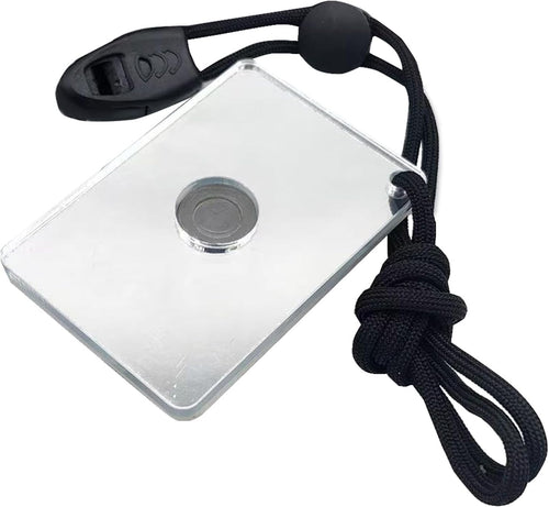 Segnale Mirror Survival Tool, Reflective Daylight, Built-in Compass, 7,5 x 5 x 0,6 cm Safety Whistle, Outdoor Adventure Gear, Compact Equipment for Hiking Camping