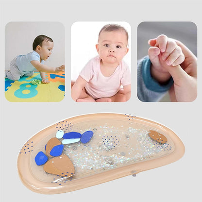 Water Play Mat, Inflatable Tummy Time, 28.74x16.54in Sensory Development Toy, Promotes Motor Skills, Fun Learning Features, Ideal For, Bath, Beach, Easter Play