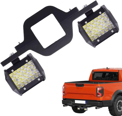Led Light Pods, Tailgate Strip, 285mm/1.22inches Waterproof Spotlight, Reverse Lighting Feature, Towing Hitch Brackets Included, 1 Set Red White, Pickup Truck Boat Accessory