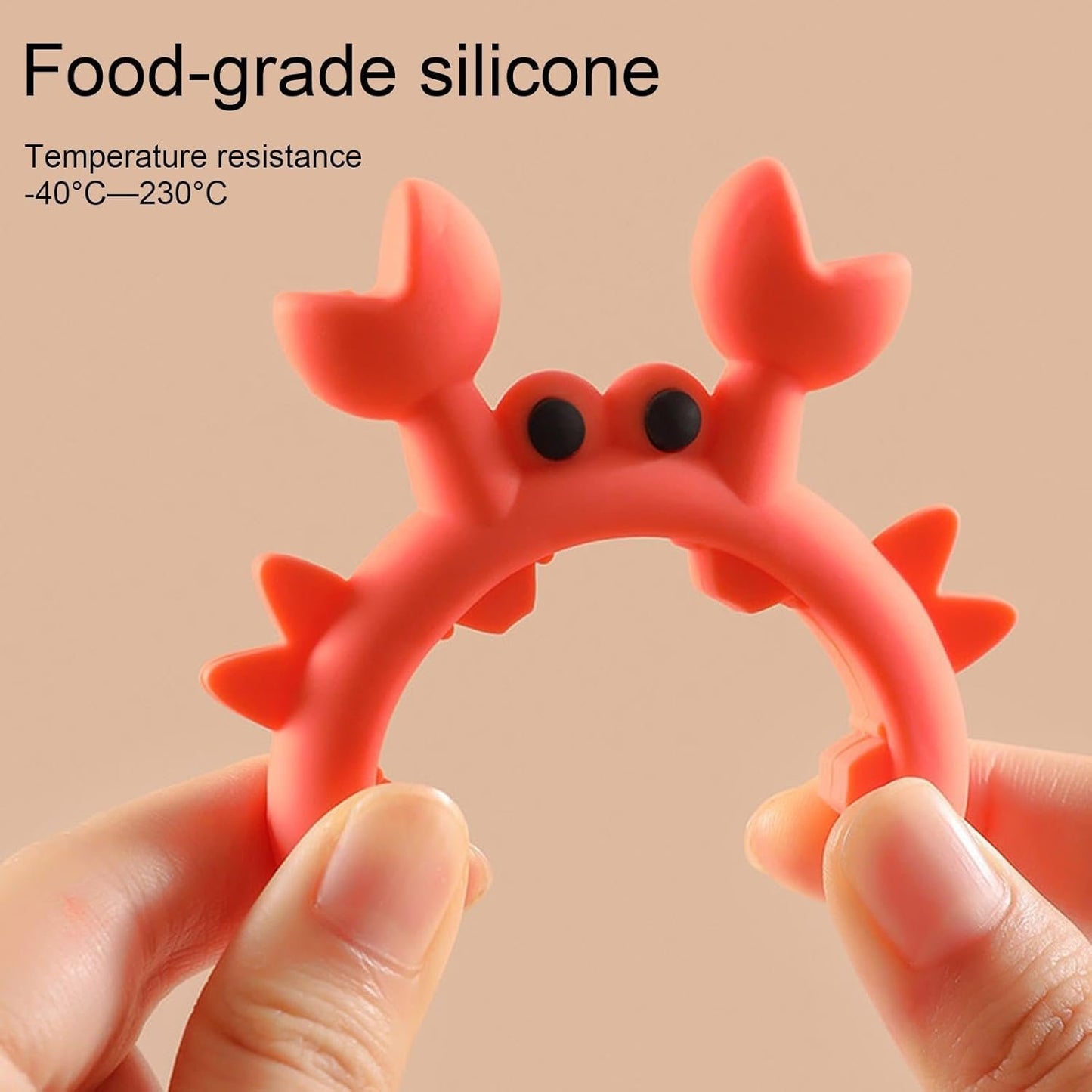 Shitafe Crab Utensil Holder, Silicone Spoon Rest | Silicone Utensil Holder for Kitchen Spoon | Spoon Rest with Clip for Pots, Kitchen Gadgets, Stand Up Ladle Holder