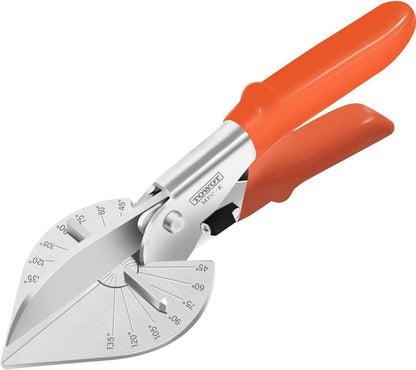 TOWOT Sharp Multi Angle Miter Shear Cutter, Adjustable at 45 To 135 Degree With Safety Lock Hand Tools for Cutting Plastic, PVC and Molding Trim