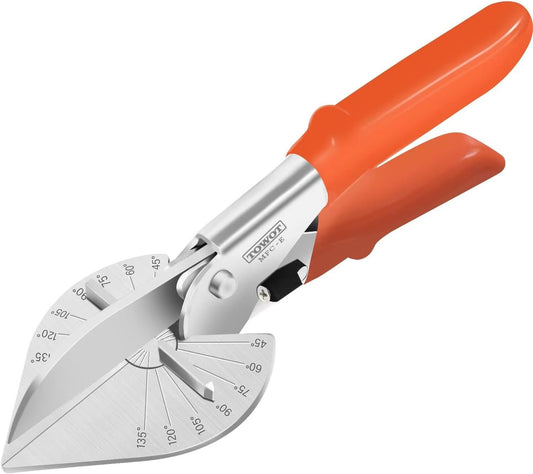 TOWOT Sharp Multi Angle Miter Shear Cutter, Adjustable at 45 To 135 Degree With Safety Lock Hand Tools for Cutting Plastic, PVC and Molding Trim