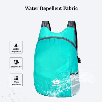 Hiking Daypack Ultralight,Water Resistant Lightweight Packable Backpack,Daypack Foldable,Folding Daypack for Travel Camping Outdoor,Folding Sports Backpack,Packable Hiking Backpack,Blue