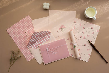 72 Pcs Stationary Writing Paper and Envelopes Set, 24 Sheet Floral Letter Paper 12 Pcs Matching Envelopes Cute Lovely Stationery Lined Writing Paper for Girls Boys Office School Supplies 6 Styles