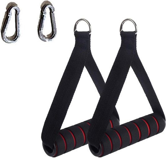 Gym Accessories, Double D Ring LAT Pulldown Attachment,Cable Machine, for Gym Rope Machine Handle Replacement Accessories, Heavy Duty Exercise Clips for Home Gym Equipment