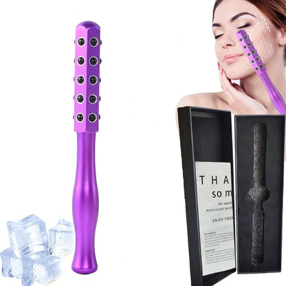 Elarique Glow Sculpting - Beauty Roller, Germanium Stone Uplifting Face Massager Roller, Beauty Rolleres for Face, Eye, Chin Neck Skin Care Anti Aging Wrinkles Reduces (Purple,1pc)