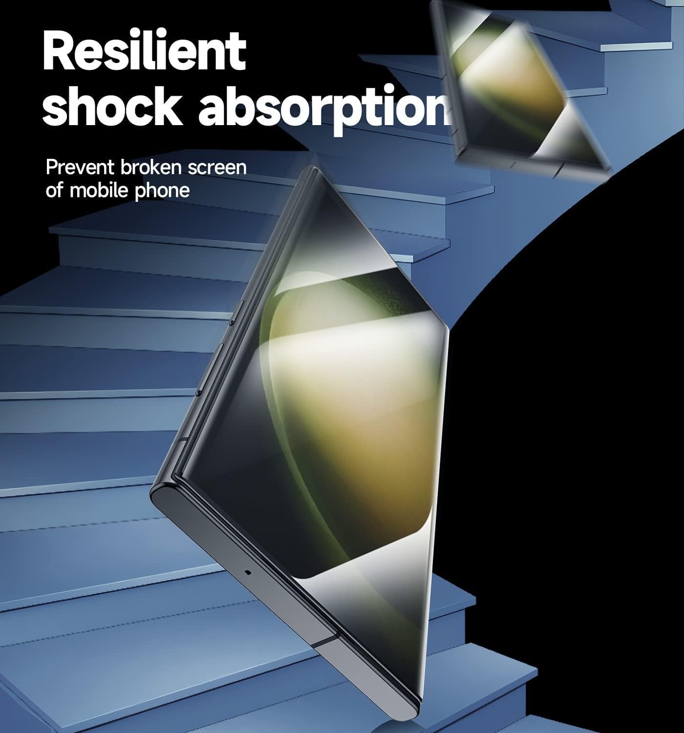 MAGIC JOHN 2 Pack Screen Protector for Samsung Galaxy S23 Ultra - Ceramic Film, Fingerprint ID Compatible, Easy Installation, Shock-Resistant, 3D Curved, Bubble Free