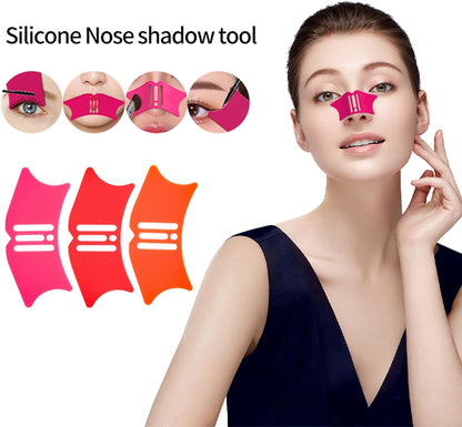 Multifunctional Silicone Nose Make Up Aid Guard Applicator Pads Eyeliner Eyeliner Eyeshadow Applicator Aid Tool Reusable Beauty Accessory Cosmetic Contouring Tool