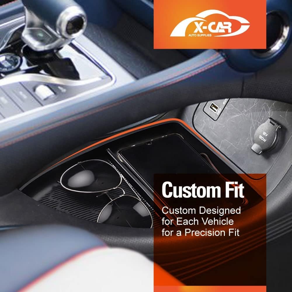 X-CAR Center Console Organizer Tray for BYD Atto 3 2022-2025 Storage Box TPE Car Interior Accessories