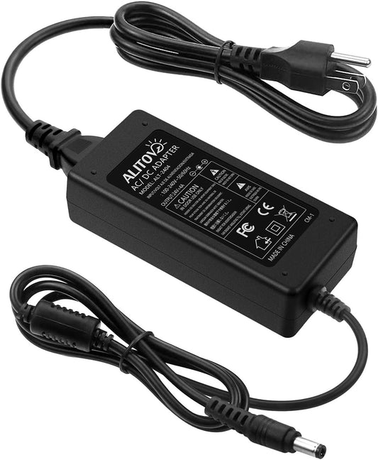 ALITOVE 24V Power Supply 4A 96W AC/DC Adapter 100-240V AC to DC 24 Volt Converter 4amp 3.75A 3.5A 3.3A 3.2A Transformer 5.5x2.5mm for LED Strip CCTV Camera LCD Monitor Massage Chair