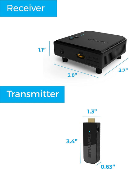 Nyrius Aries Pro Wireless HDMI Transmitter and Receiver to Stream HD 1080p 3D Video from Laptop, PC, Cable, Netflix, YouTube, PS4, Drones, Pro Camera, to HDTV/Projector/Monitor (NPCS600)