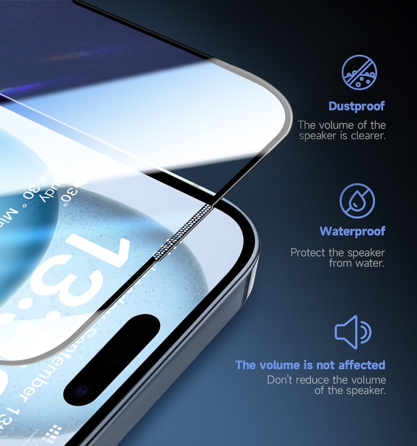 MAGIC JOHN 2 Pack for iPhone 15 Tempered Glass Screen Protector 6.1 inch, Auto Dust-Elimination Installation,Dynamic Island Compatible, HD Clear, Easy Installation