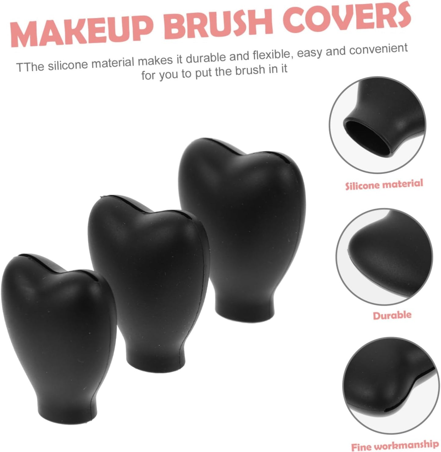 SHERCHPRY 3Pezzi Coperture Protettive per Silicone Accessori per Makeup per Conservazione e Asciugatura Dei