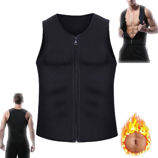 Nano Tech Protection Vest, 2024 New Nano Tech Protection Vest, Zipper Vest Fitness Wear for Men, Gynecomastia Compress Vest, Mens Slimming Body Shaper Vest Compression Shirts, for Exercise Fitness