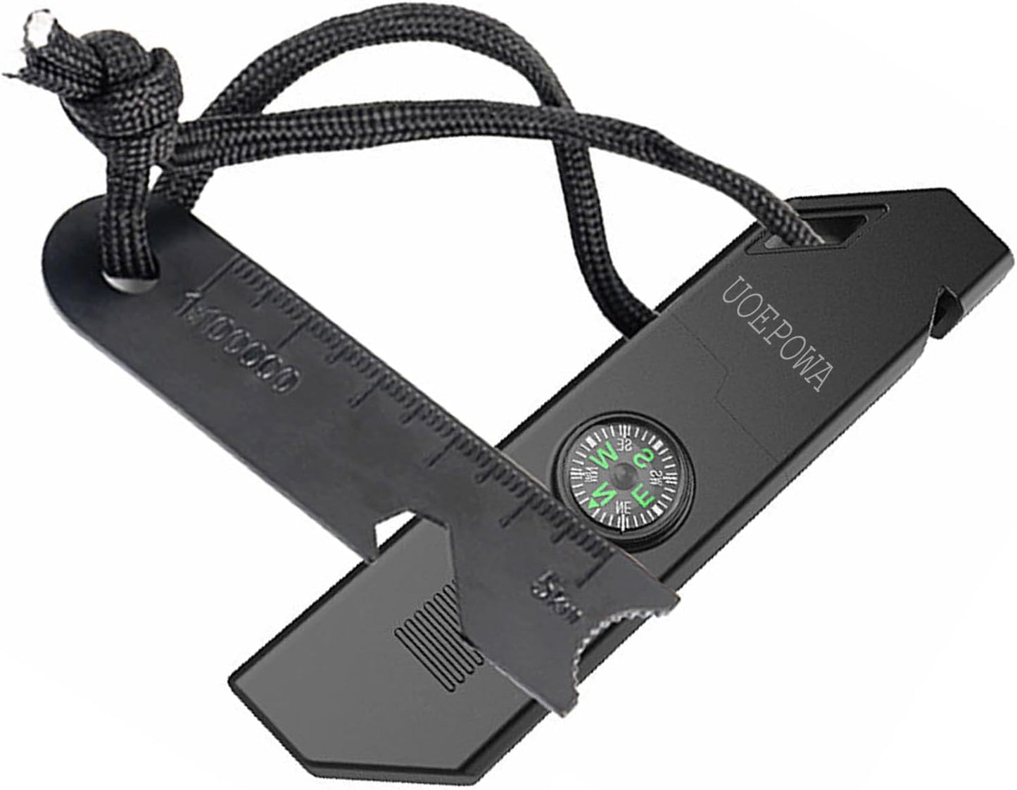 UOEPOWA Multifunctional Survival Tool, with Compass, Storage Room and Whistle - Outdoor Survival Kit, Essential Camping and Hiking Gear for Emergency Rescue