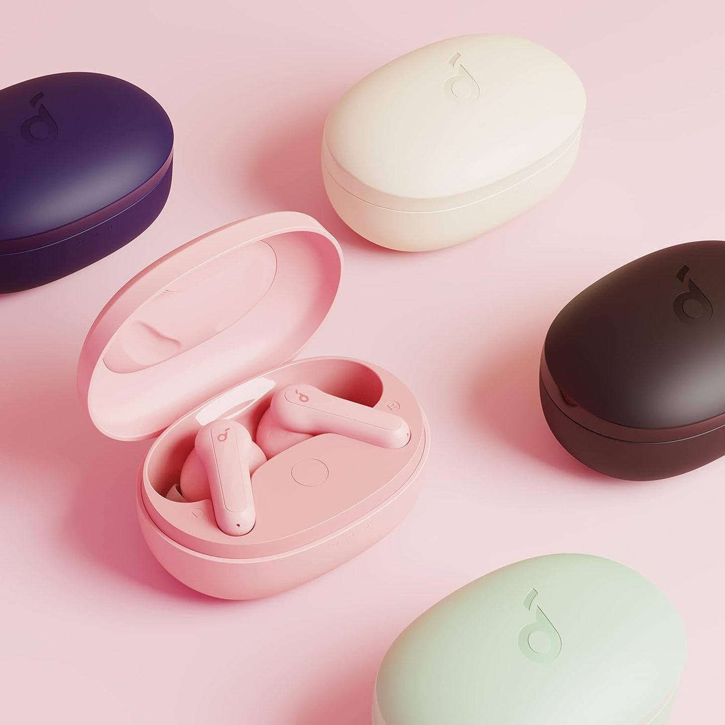 Soundcore by Anker Life P2 Mini True Wireless Earbuds, 10mm Drivers with Big Bass, Custom EQ, Bluetooth 5.2, 32H Playtime, USB-C for Fast Charging, Tiny Size for Commute, Work (Pink)