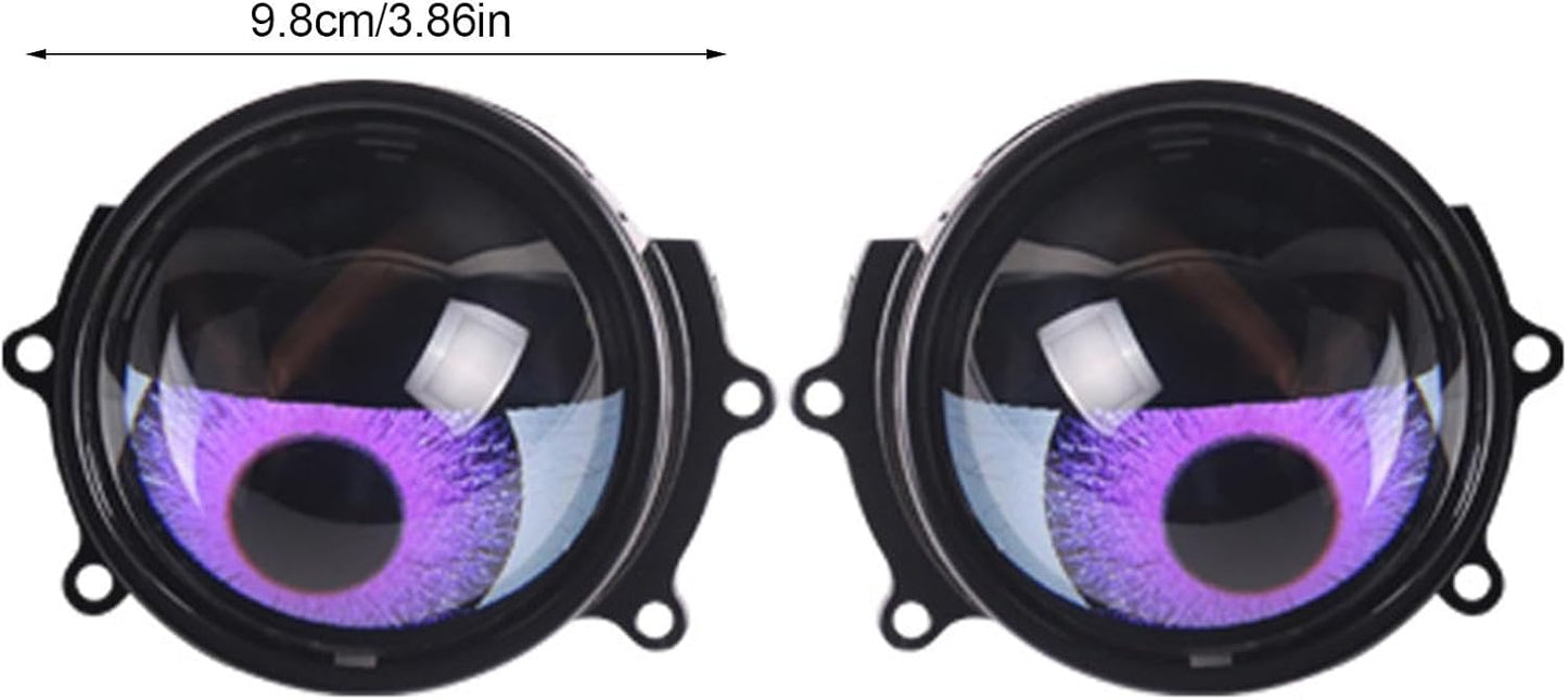 Devil Eyes Light, LED Dynamic Headlights, WiFi Control Car Light, 12V Headlight Bulbs, Projector Lens Lamp, Automotive LED Headlights, Dynamic LED Car Lights, WiFi Headlight Projector