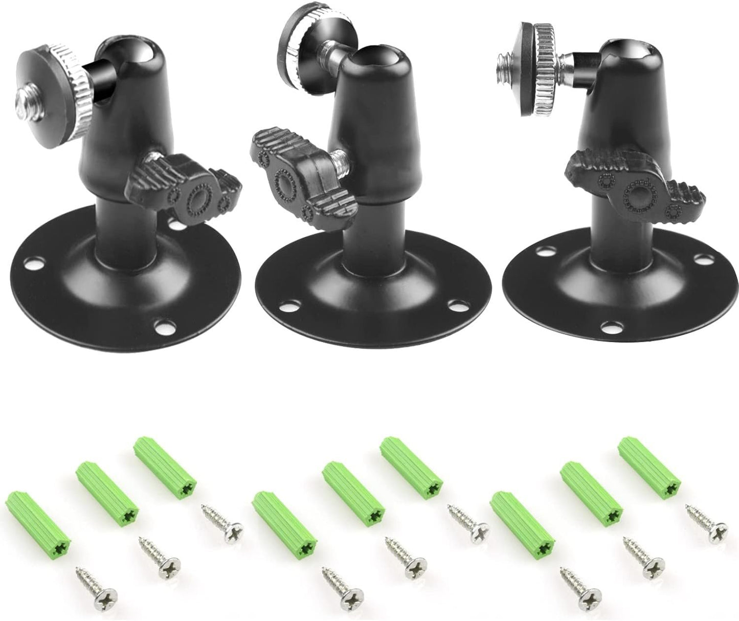 Security Wall Mount 3 Pcs for Oculus Sensor Arlo, Arlo Pro - Metal Camera Bracket Outdoor Indoor With 360 Rotation 1/4" Screw - CCTV Oculus Rift Mount