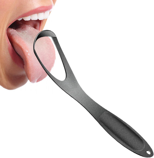 Tongue Scraper, Oral Care Cleaning Tool, Stainless Steel Material, Fan Shape Tongue Scraper Cleaner, Daily Breath Solution For Adults In Bathroom, 5.5x1 In, Silver, 1 Pack