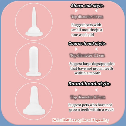 3Pcs Pet Nursing Bottle Nipple Feeding Bottle for Newborn Animals,Pet Nursing Bottle Mini Nipple Feeding Bottles.