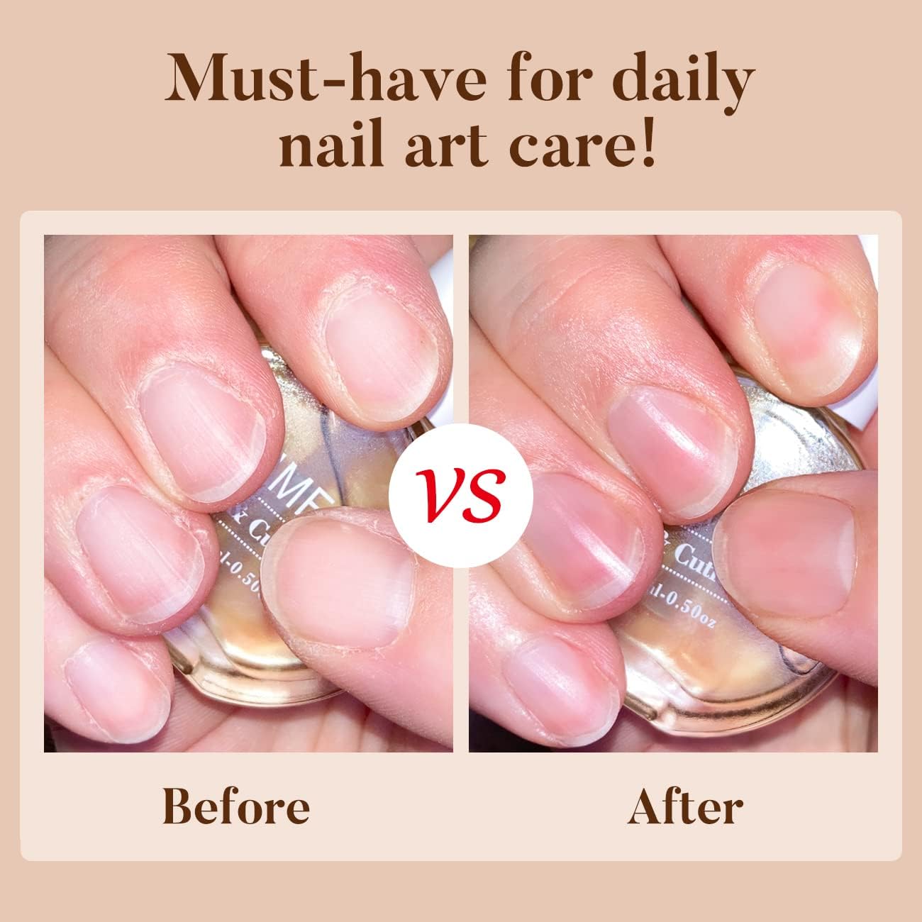 AIMEILI Natural Nail & Cuticle Oil, Cuticle Skin Care Nail Moisturizer 15ml Cruelty-free & Vegan Oil
